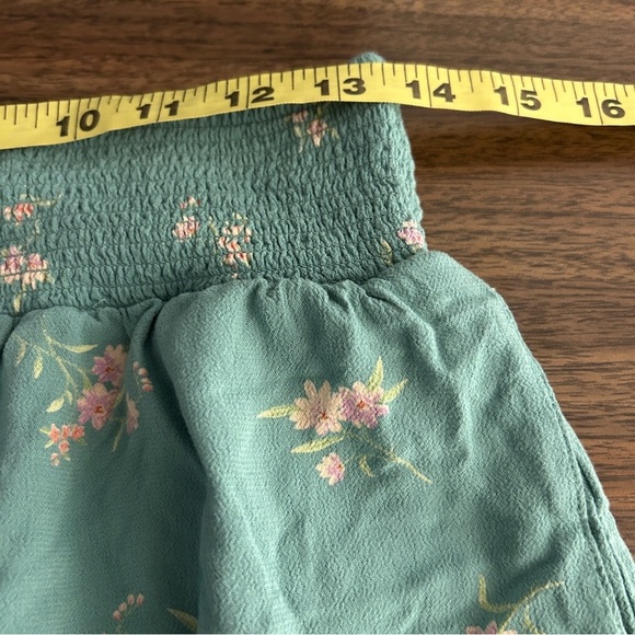 ❤️ American Eagle Outfitters Green Floral High Waist Shorts M - Picture 7 of 10